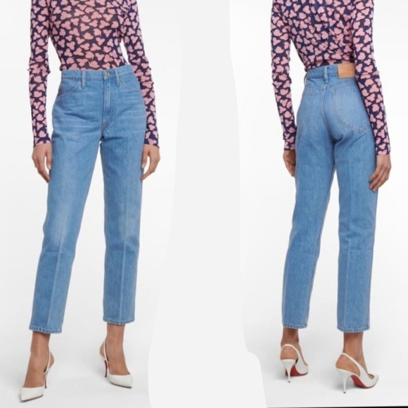 Frame Le Italien Straight Jean In Pure Blue - Picture 1 of 8